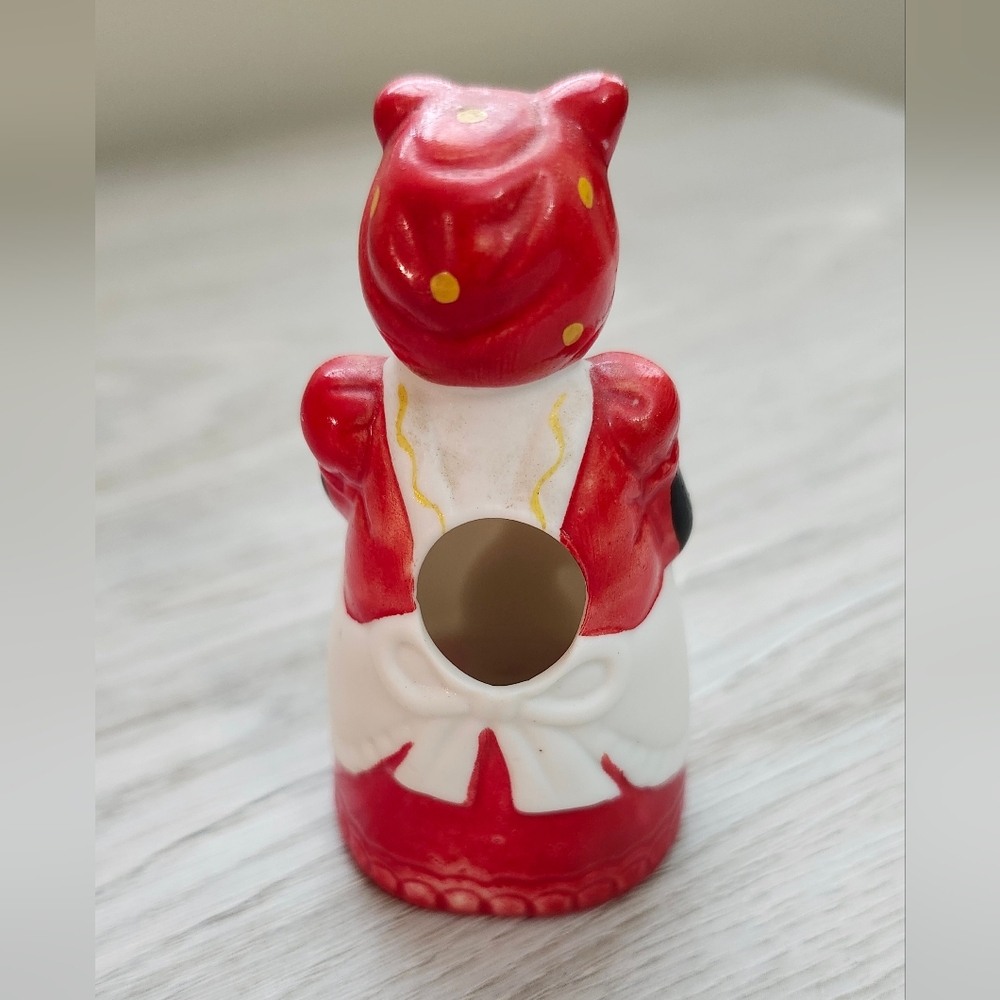 Vintage 1940s Black Americana Ceramic Toothpick Holder - Picture 3 of 7